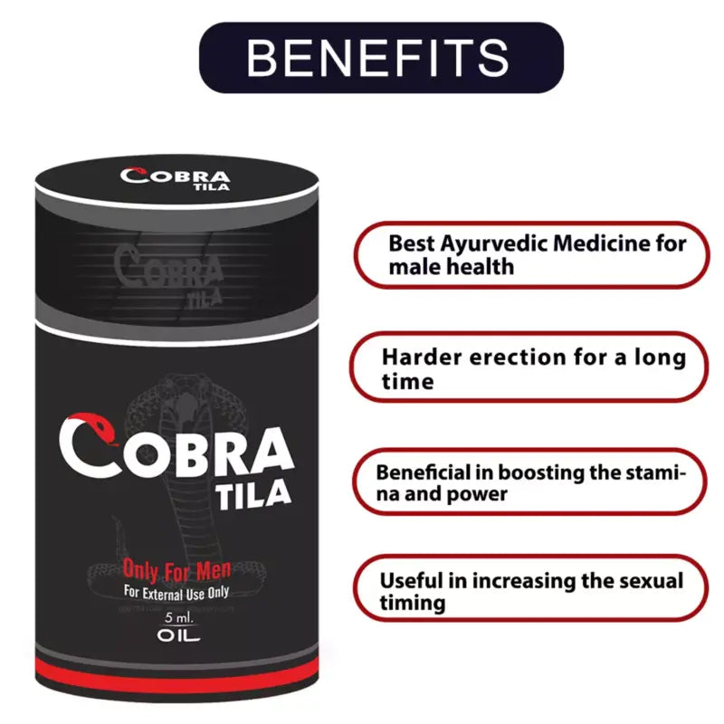 Cobra Tila  Penile Enlargement CT1 Oil 5 ml Pack Of 1