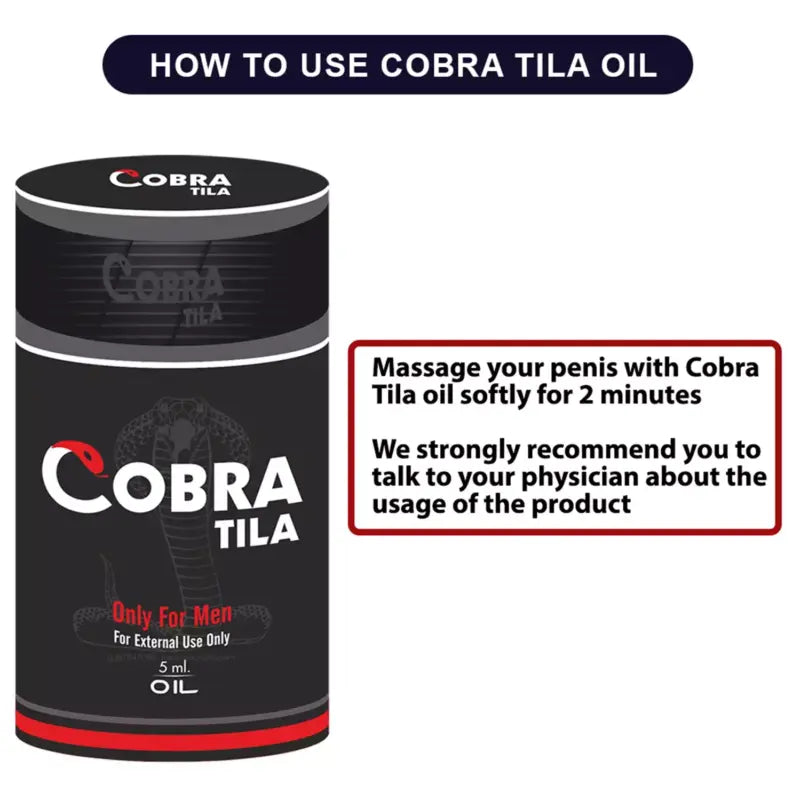 Cobra Tila  Penile Enlargement CT1 Oil 5 ml Pack Of 1