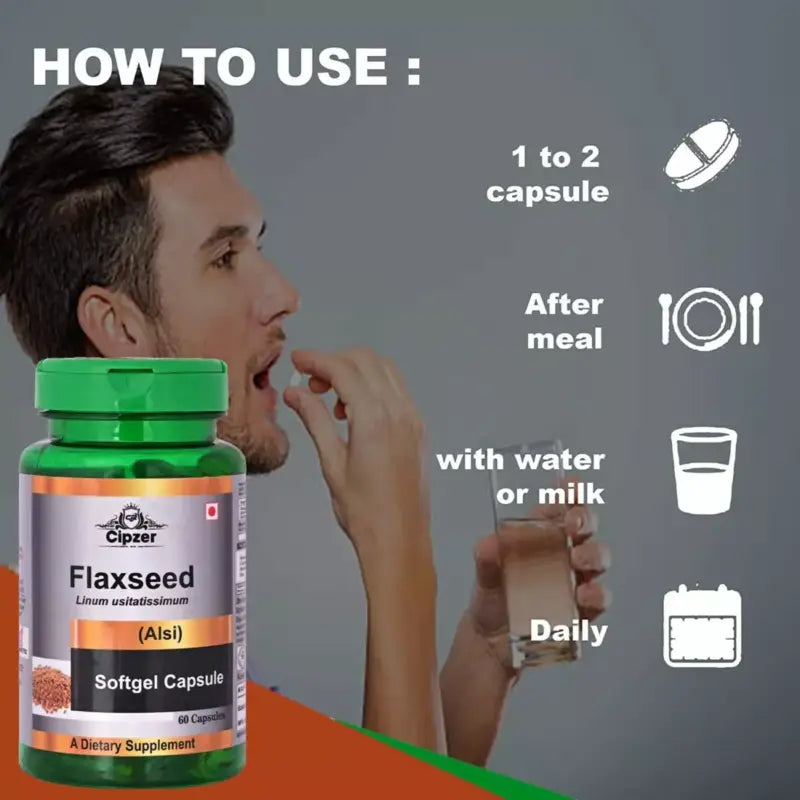 Cipzer Flaxseed Softgel Capsule