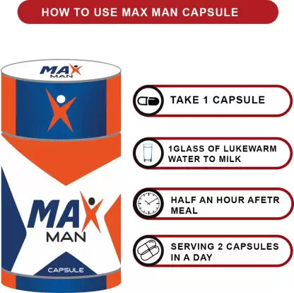 Cipzer Max Man Ayurvedic Vigour and Vitality Capsule for Men - 10 Veg Capsules (Pack of 1)
