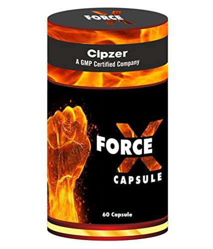 Cipzer Force X Capsule for Strength and Stamina - Vigor & Vitality For Men , 60 Veg Capsules (Pack of 1)